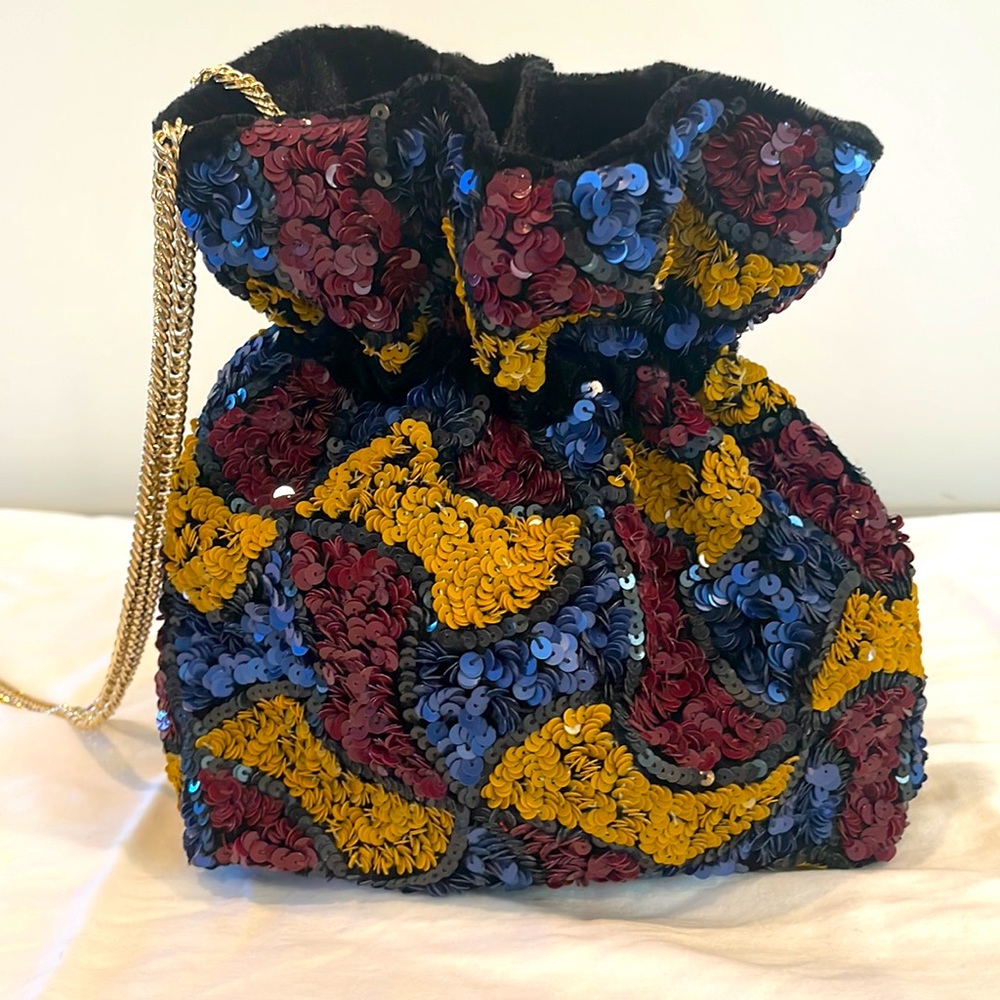 Zara Evening Sequined Bag Clutch